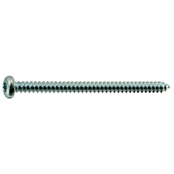 Midwest Fastener Sheet Metal Screw, #6 x 2 in, Zinc Plated Steel Pan Head Torx Drive, 20 PK 36997